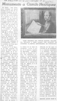 Monumento a Camilo Henríquez.