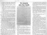 Un recuerdo para fray Camilo.