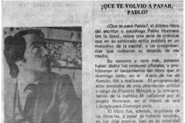 Que te volvió a pasar, Pablo?.