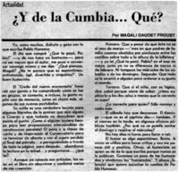 Y de la cumbia...qué?