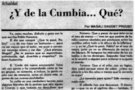 Y de la cumbia...qué?