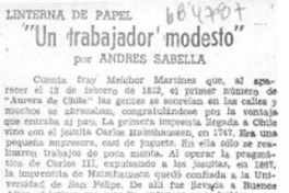 Un trabajador modesto"