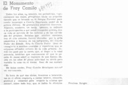 El monumento de Fray Camilo