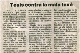 Tesis contra la mala tevé.