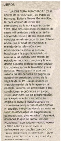 La cultura huachaca.