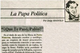 Qué te pasó, Pablo?"