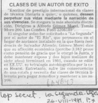 Clases de un autor de éxito.