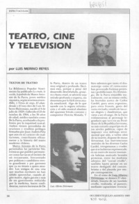 Teatro, cine y televisión