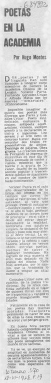 Poetas en la academia