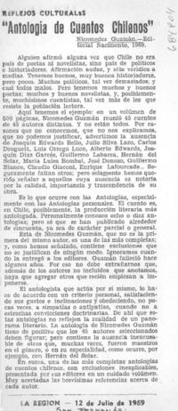 Antología de cuentos chilenos".