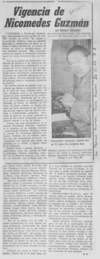 Vigencia de Nicomedes Guzmán