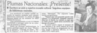 Plumas nacionales: ¡presente!.