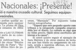 Plumas nacionales: ¡presente!.