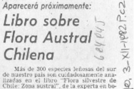 Libro sobre flora austral chilena.