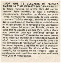 Por qué te llevaste mi peineta amarilla y me dejaste solo en París?".