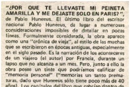 Por qué te llevaste mi peineta amarilla y me dejaste solo en París?".