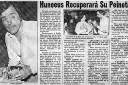 Huneeus recuperará su peineta : [entrevista]