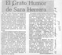 El grato humor de Sara Herrera