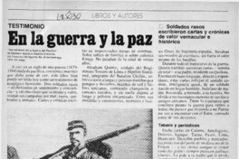 En la guerra y la paz