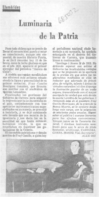 Luminaria de la patria