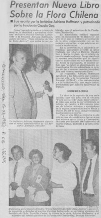 Presentan nuevo libro sobre la flora chilena.