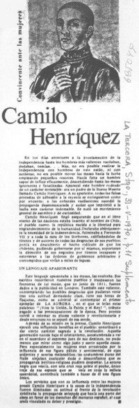 Camilo Henríquez.