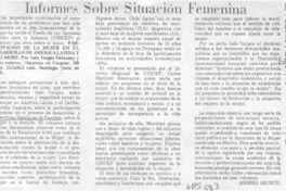 Informes sobre situación femenina