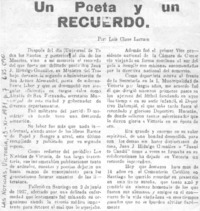 Un poeta y un recuerdo