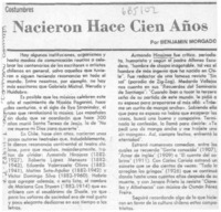 Nacieron hace cien años