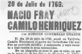 Nació Fray Camilo Henríquez