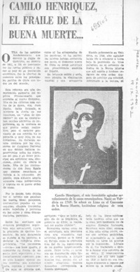 Camilo Henríquez, el Fraile de la buena muerte...