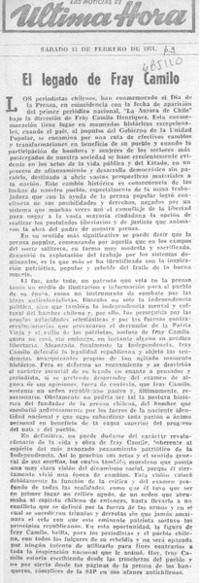 El legado de Fray Camilo.