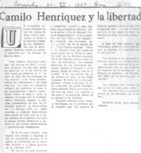 Camilo Henríquez y la libertad.