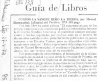 Cuando la sangre regó la tierra.