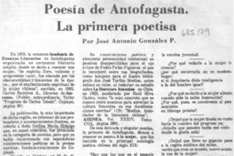 Poesía de Antofagasta. La primera poetisa