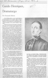 Camilo Henríquez dramaturgo