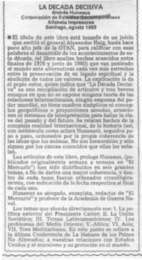 La Década decisiva.