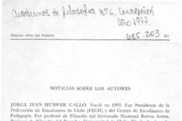 Noticias sobre los autores.