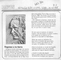 Regreso a la tierra.