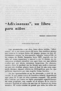 Adivinanzas", un libro para niños