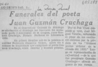 Funerales del poeta Juan Guzmán Cruchaga.