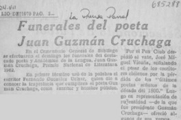 Funerales del poeta Juan Guzmán Cruchaga.
