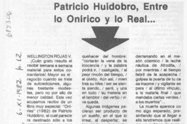 Patricio Huidobro, entre lo onírico y lo real--