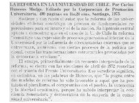 La reforma en la Universidad de Chile.