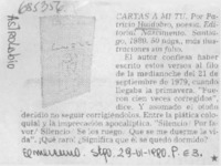 Cartas a mi tu.