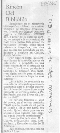 Rincón del bibliófilo