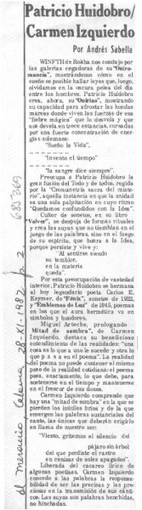 Patricio Huidobro Carmen Izquierdo