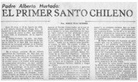 El primer santo chileno
