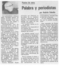 Palabra y periodistas