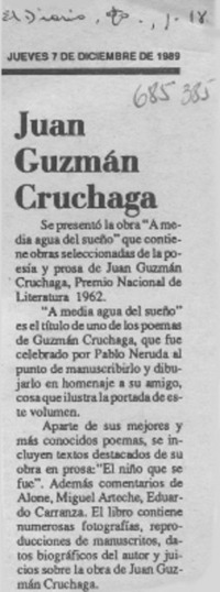 Juan Guzmán Cruchaga.